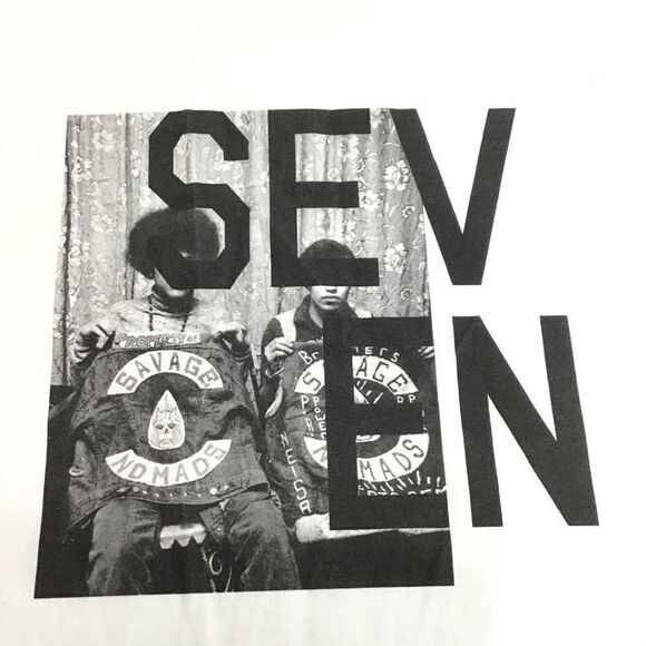 Beau Souci White Essential Cotton SEVEN Crew Neck Short Sleeve T-Shirt Large - Picture 3 of 7